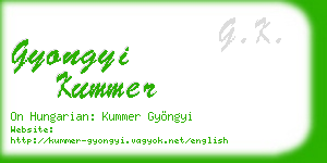gyongyi kummer business card
