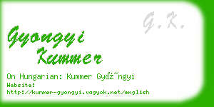 gyongyi kummer business card